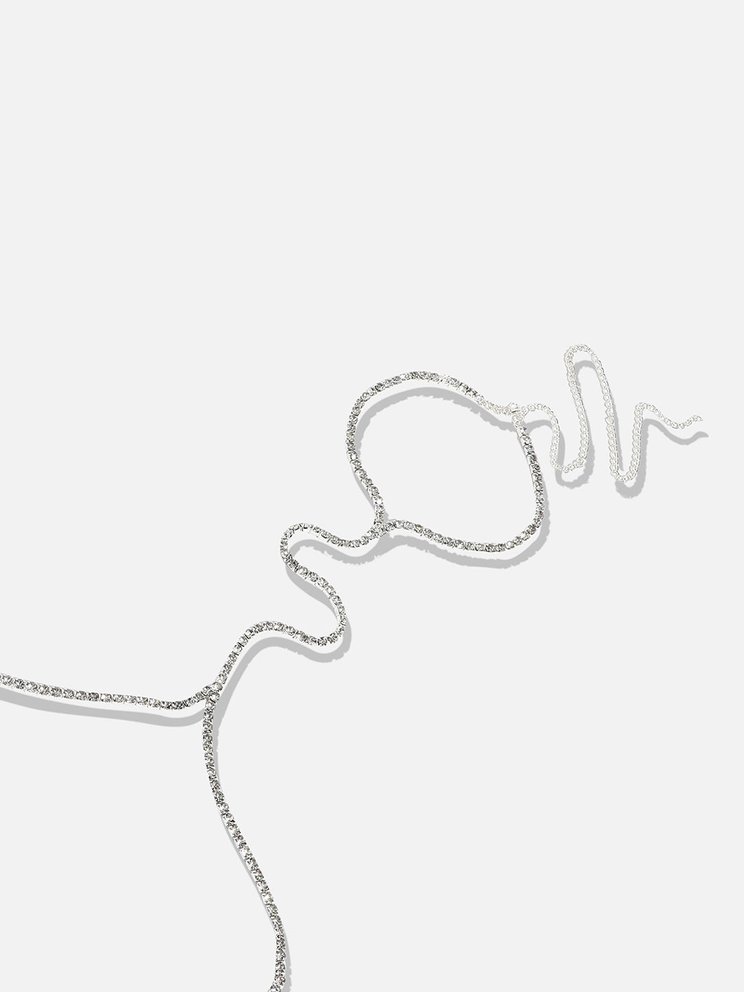 Silver-Toned Silver-Plated Stone-Studded Necklace