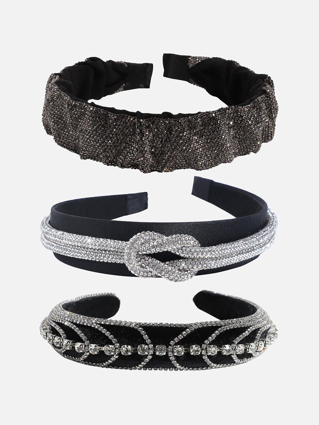 Glam Band Set of 3 Embellished Hairband