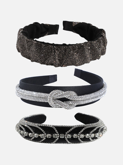 Glam Band Set of 3 Embellished Hairband