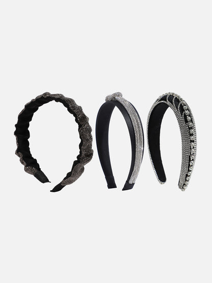 Glam Band Set of 3 Embellished Hairband