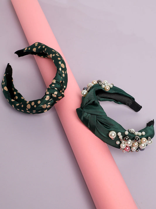 Set of 2 Beaded Hairband