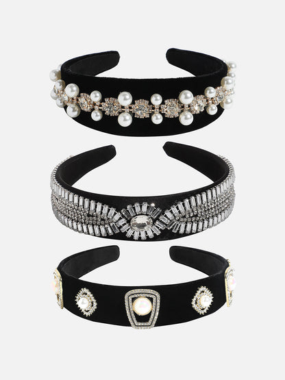 Set of 3 Embellished Hairband