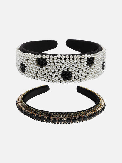 Set of 2 Beaded Hairband