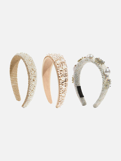 Set of 3 Embellished Hairband