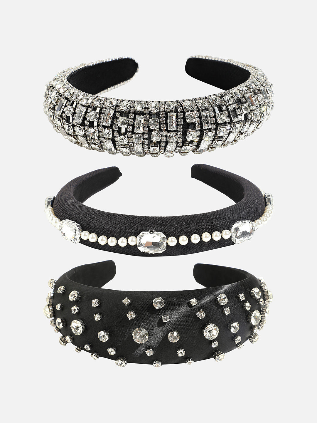 Set of 3 Embellished Hairband