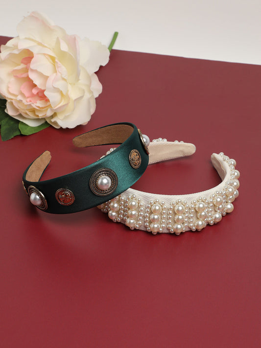 Set of 2 Embellished Hairbands