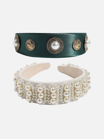 Set of 2 Embellished Hairbands