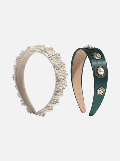 Set of 2 Embellished Hairbands