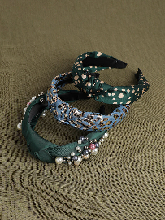 Set of 3 Embellished Hairband