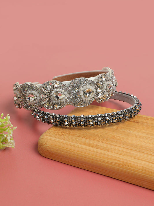 Elegant Adornments Set of 2 Embellished Hairband