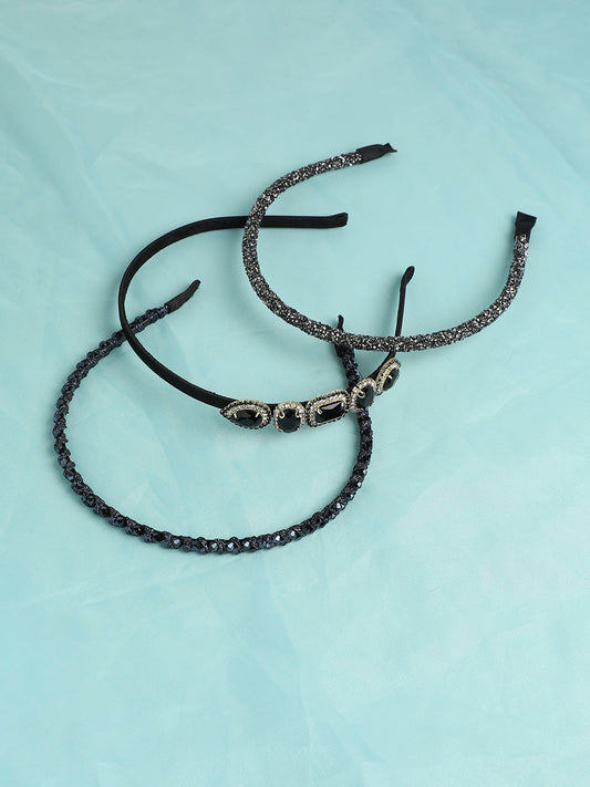 Set of 3 Embellished Hairband
