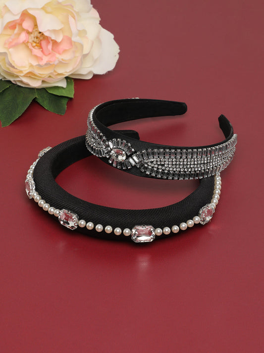 Set of 2 Embellished Hairbands