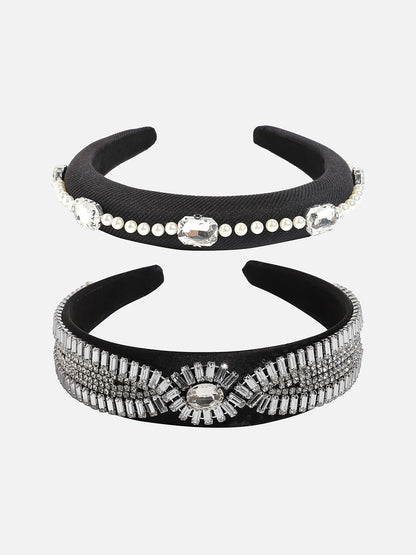 Set of 2 Embellished Hairbands