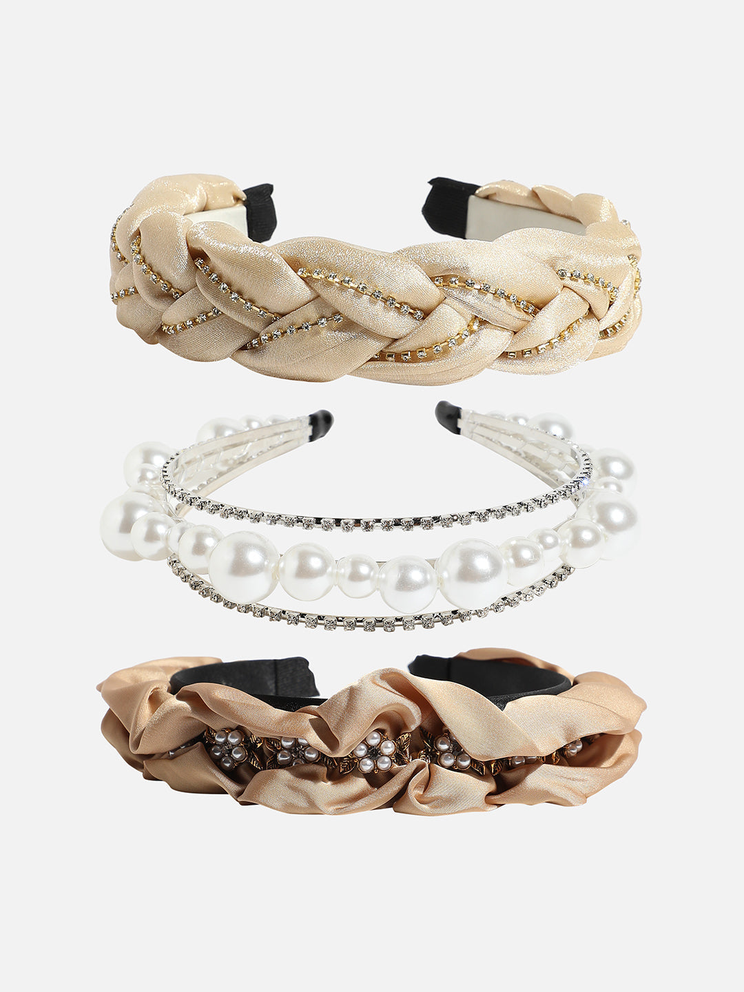 Set of 3 Beaded Hairband