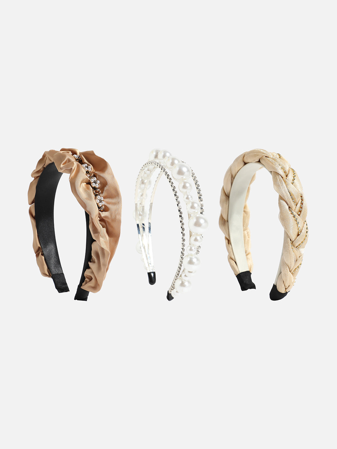 Set of 3 Beaded Hairband