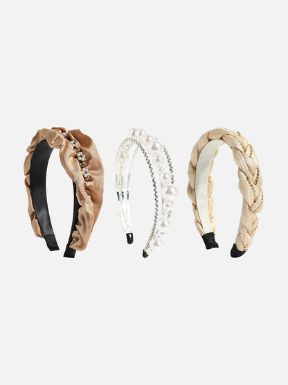Set of 3 Beaded Hairband