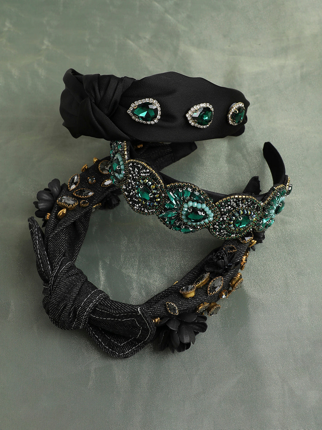 Haute Headbands Set of 3 Embellished Hairband