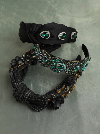 Haute Headbands Set of 3 Embellished Hairband