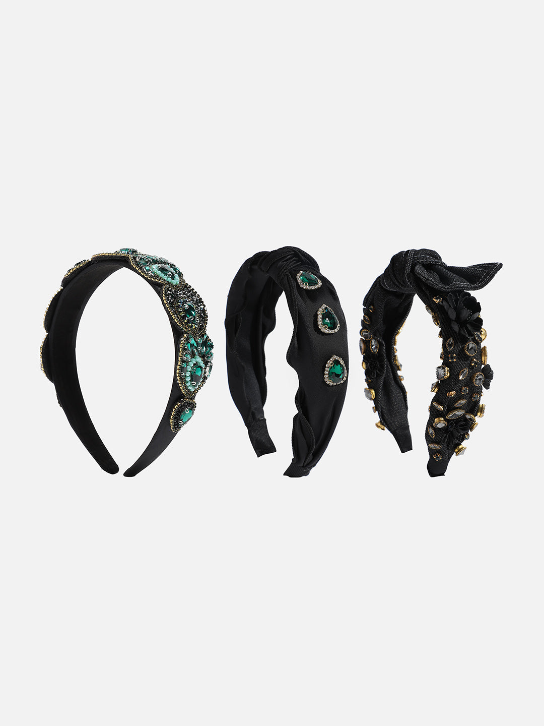Haute Headbands Set of 3 Embellished Hairband