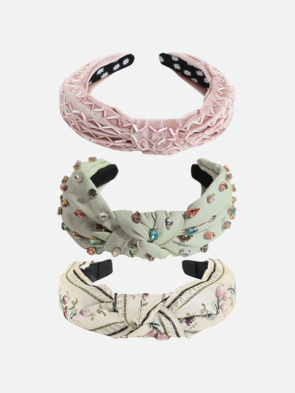Set of 3 Embellished Hairband