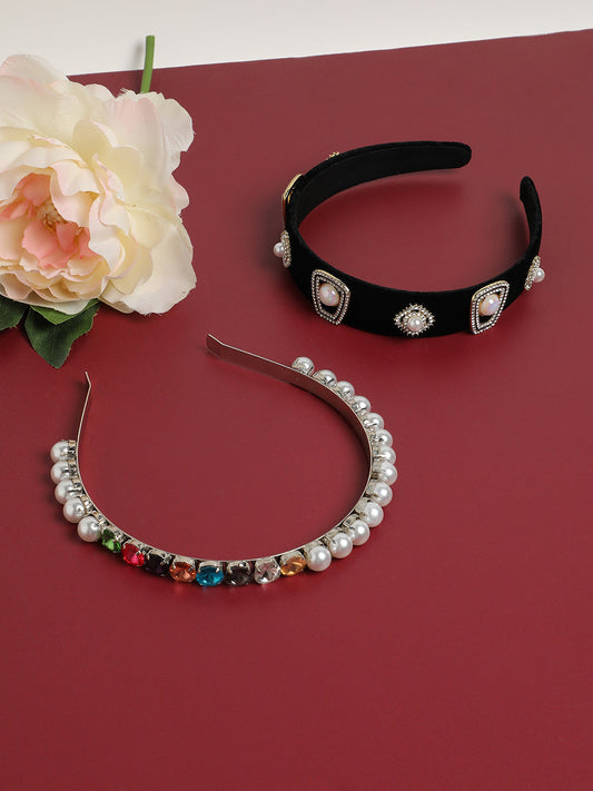 Set of 2 Embellished Hairband