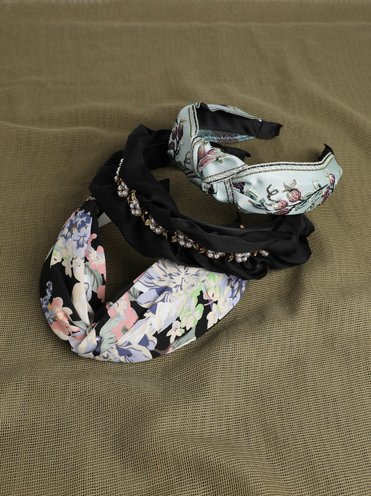 Set of 3 Beaded Hairband