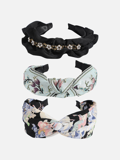 Set of 3 Beaded Hairband