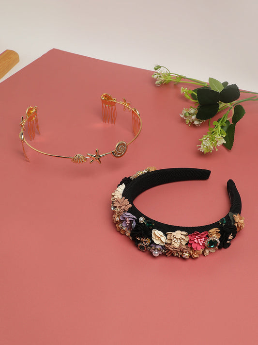 Set of 2 Embellished Hairband