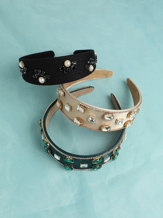 Set of 3 Embellished Hairband