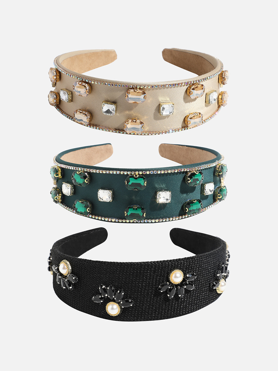 Set of 3 Embellished Hairband