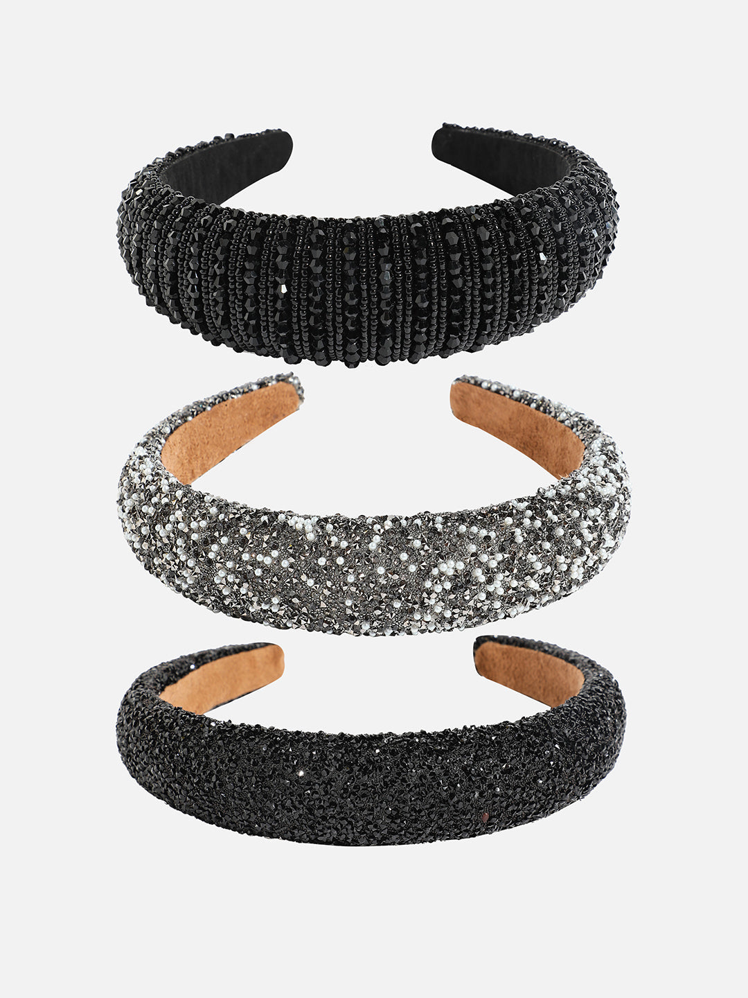 Set of 3 Beaded Hairband