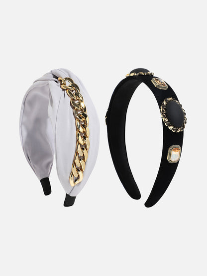 Regal Charms Set of 2 Embellished Hairband