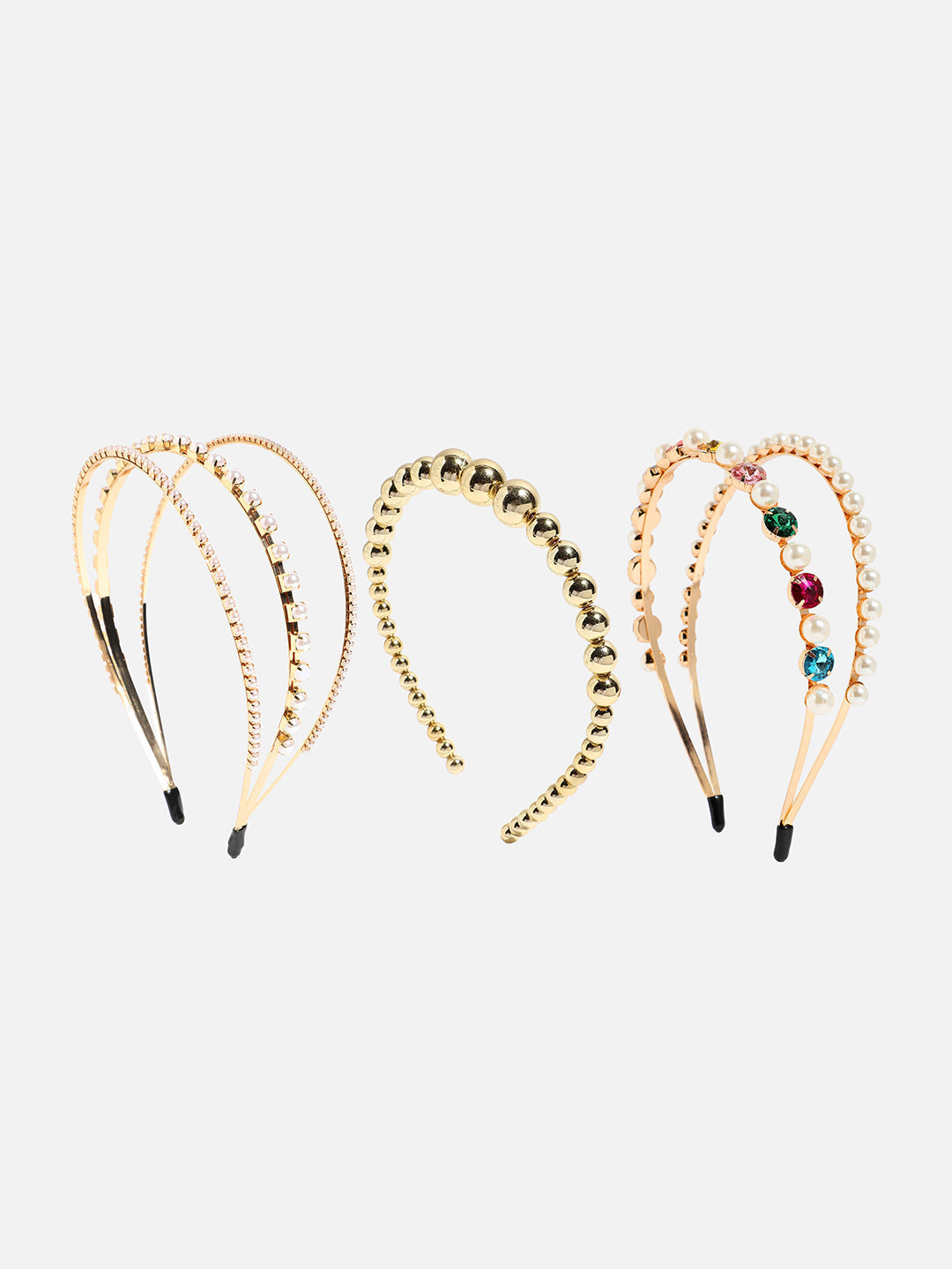 Set of 3 Beaded Hairbands