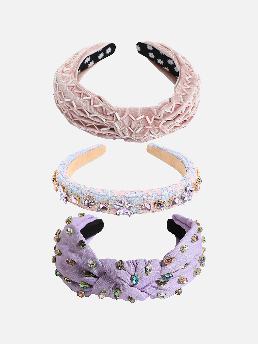 Set of 3 Embellished Hairband