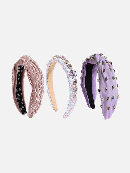Set of 3 Embellished Hairband