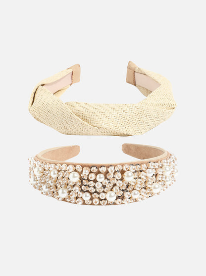 Opulent Accents Set of 2 Beaded Hairband