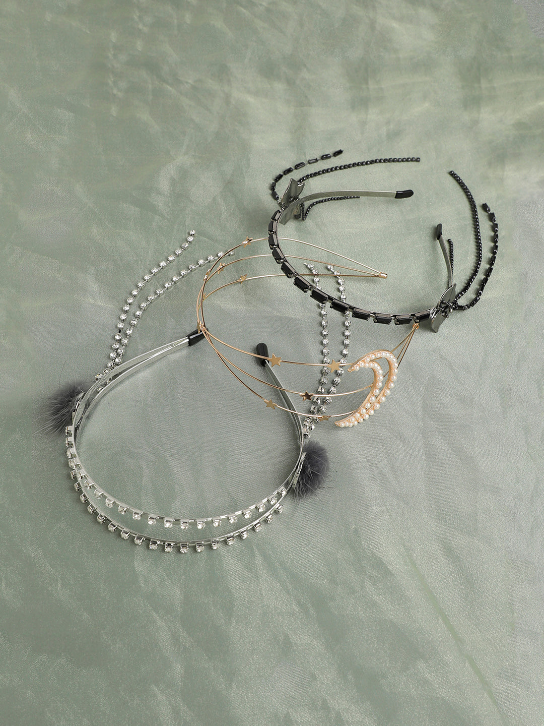 Set of 3 Embellished Hairband