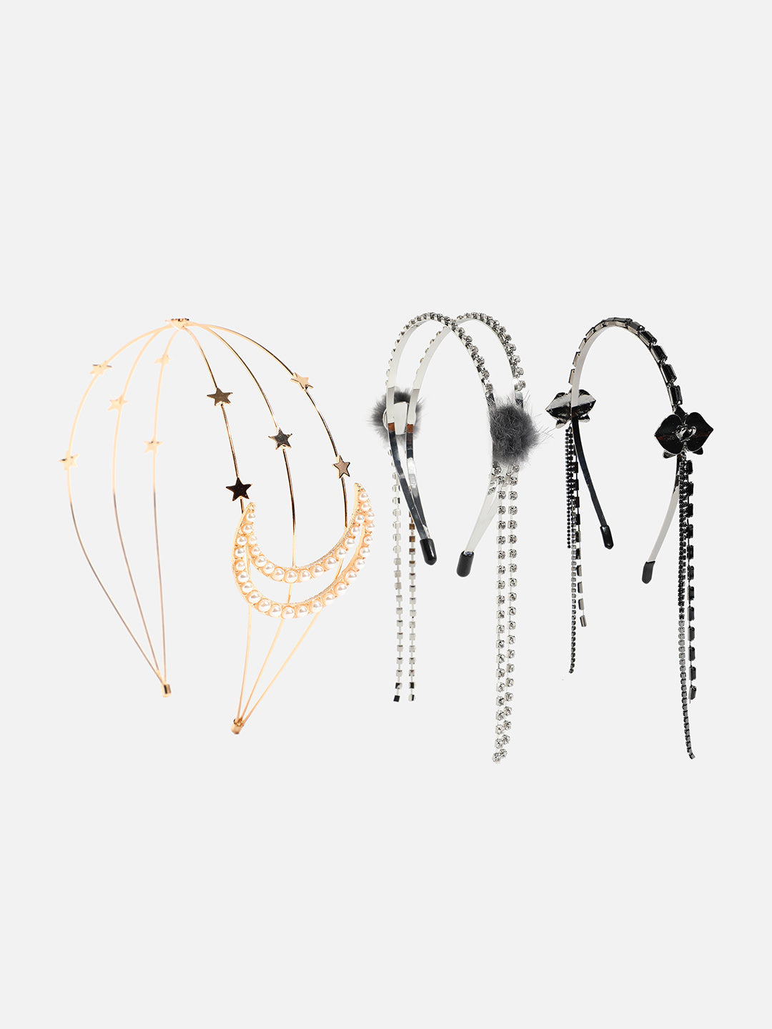 Set of 3 Embellished Hairband