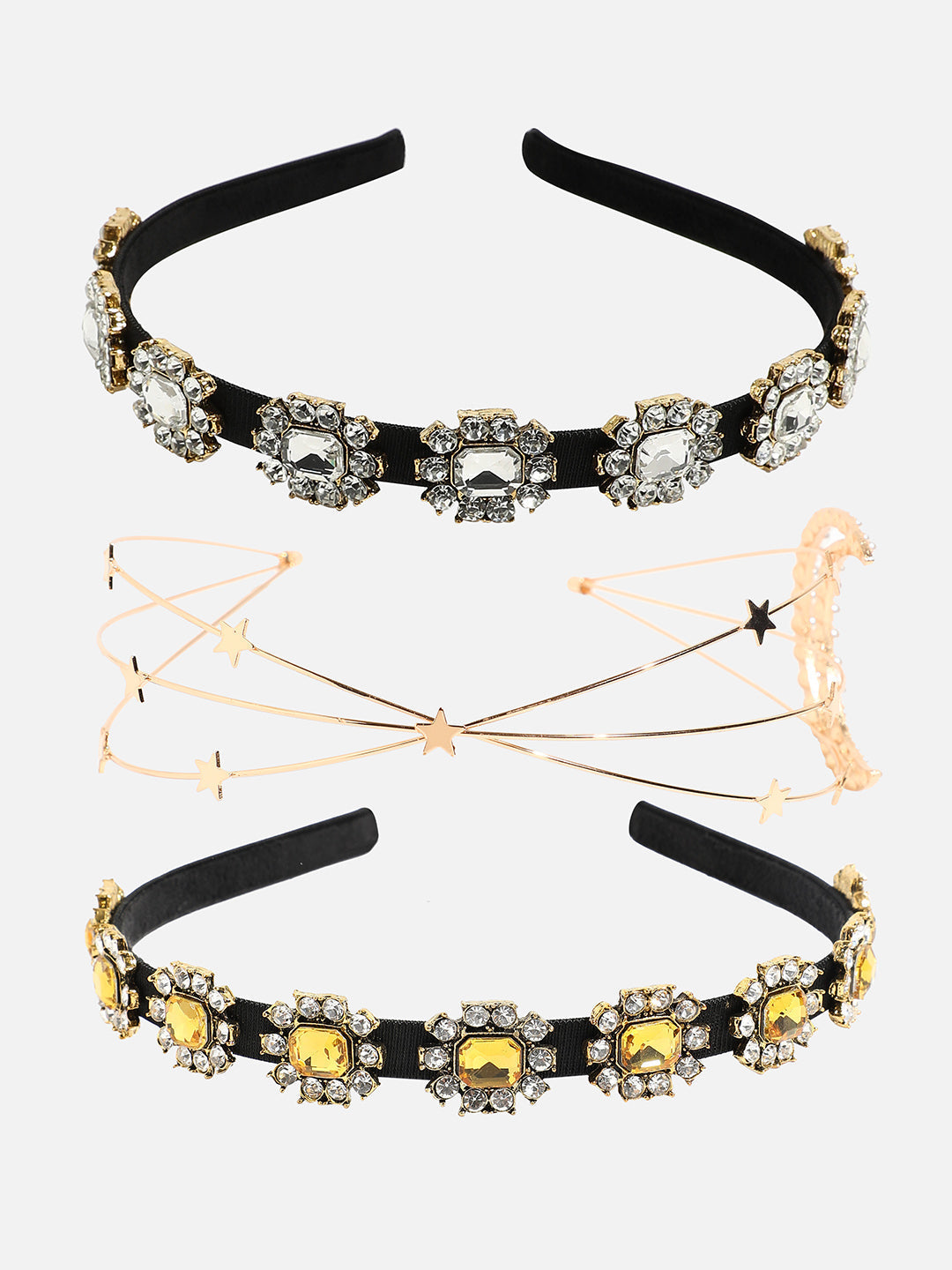 Set of 3 Embellished Hairbands