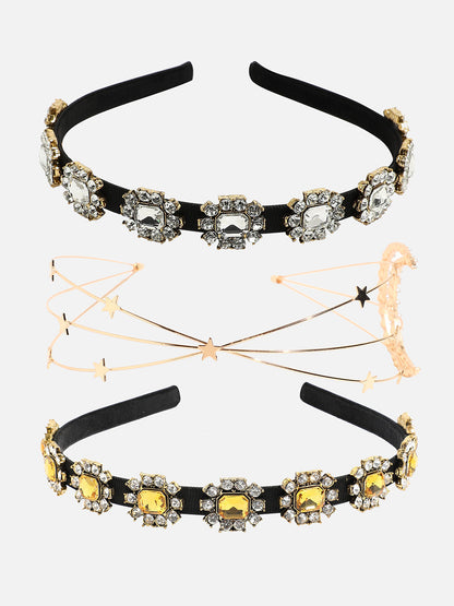 Set of 3 Embellished Hairbands