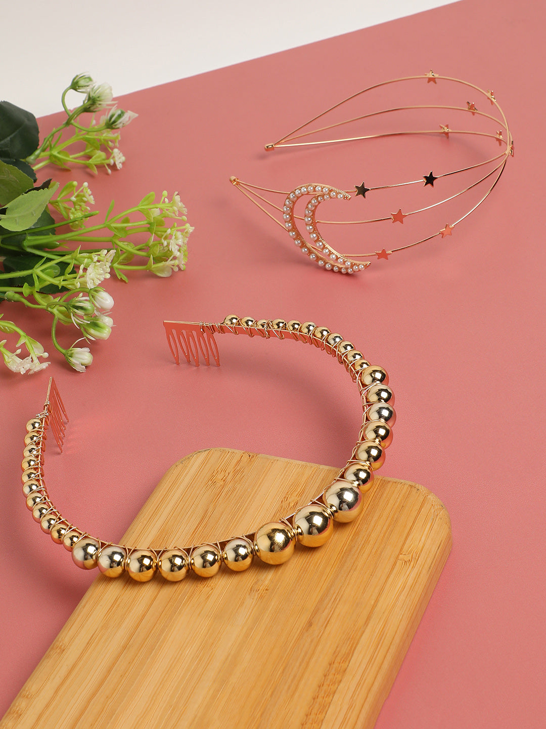 Set of 2 Beaded Hairband