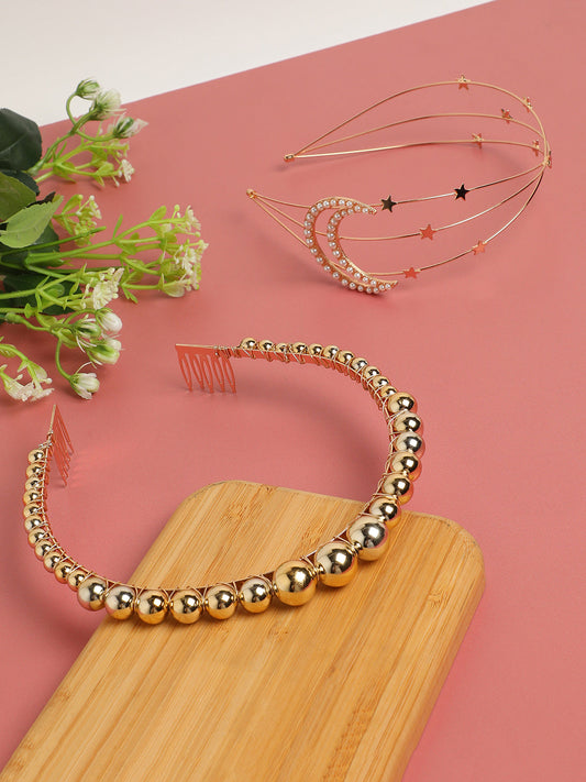 Set of 2 Beaded Hairband