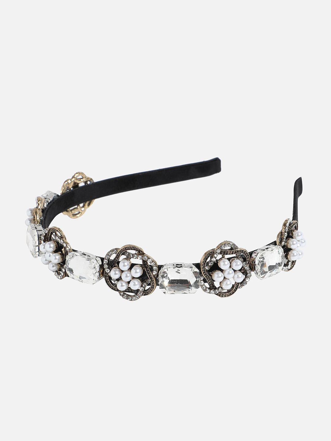 Gilded Elegance Set of 2 Embellished Hairband