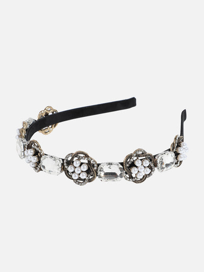 Gilded Elegance Set of 2 Embellished Hairband