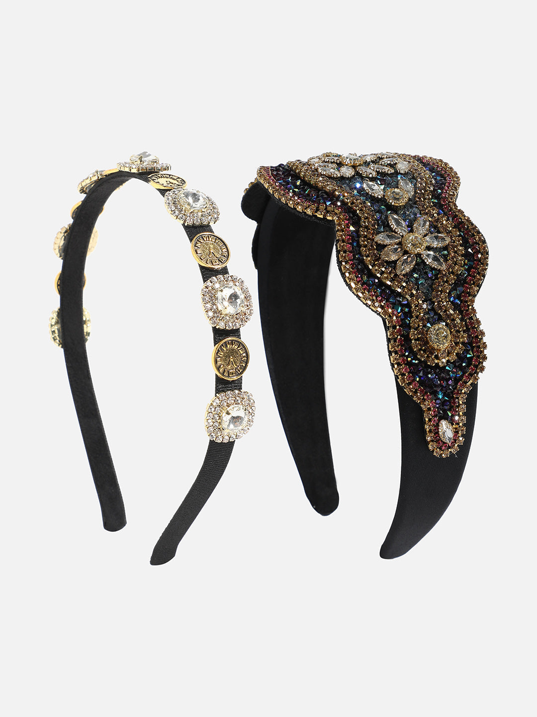Glamour Statement Set of 2 Embellished Hairband