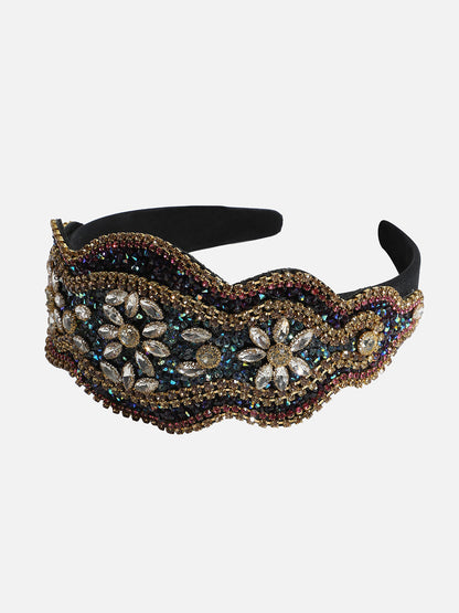 Glamour Statement Set of 2 Embellished Hairband