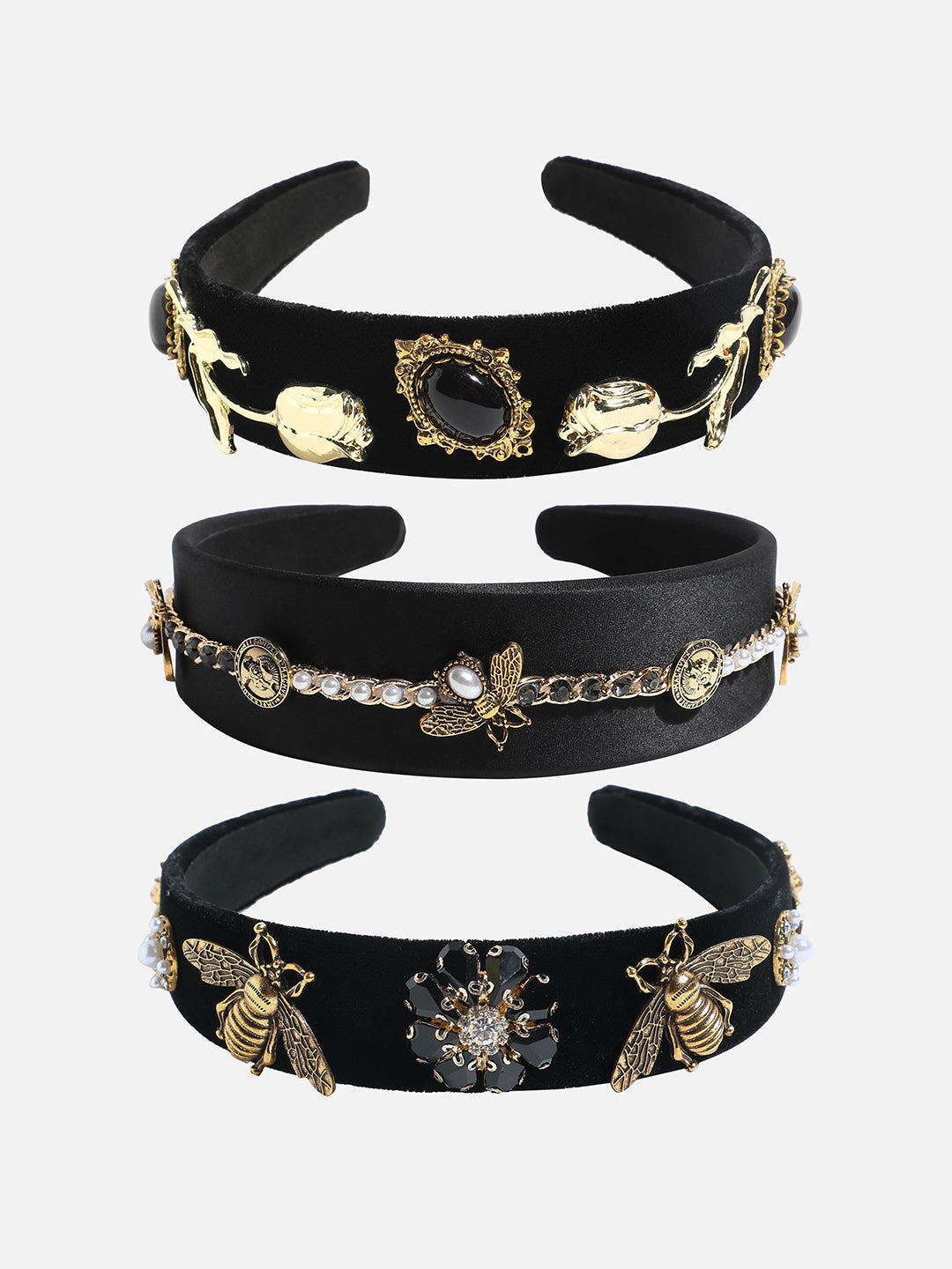 Radiant Shine Set of 3 Embellished Hairband