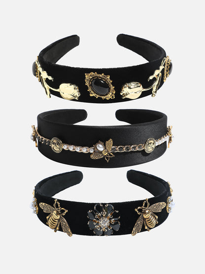 Radiant Shine Set of 3 Embellished Hairband