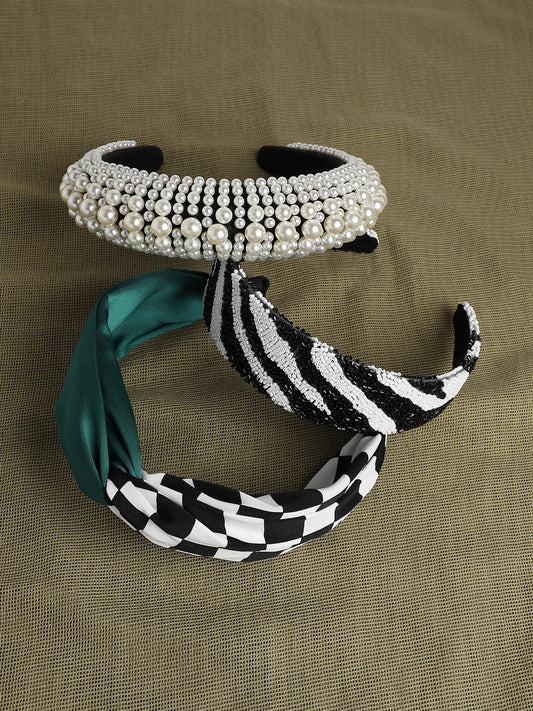 Set of 3 Embellished Hairband