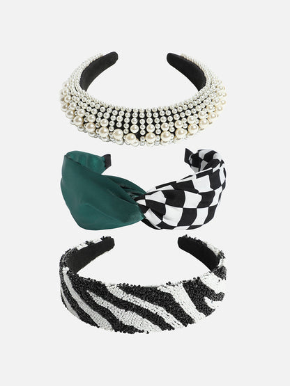 Set of 3 Embellished Hairband